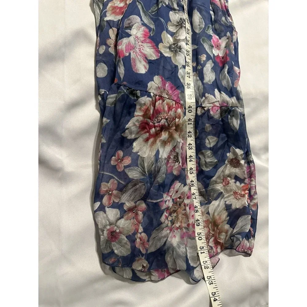 LARA G by Lara Guidotti Garden Floral Airy Silk Blend Maxi Dress Fairy New XL - Picture 2 of 3